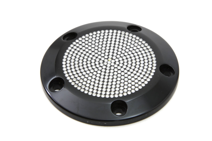 V-Twin Black 5-Hole Perforated Ignition System Cover for Harley Davidson FLT