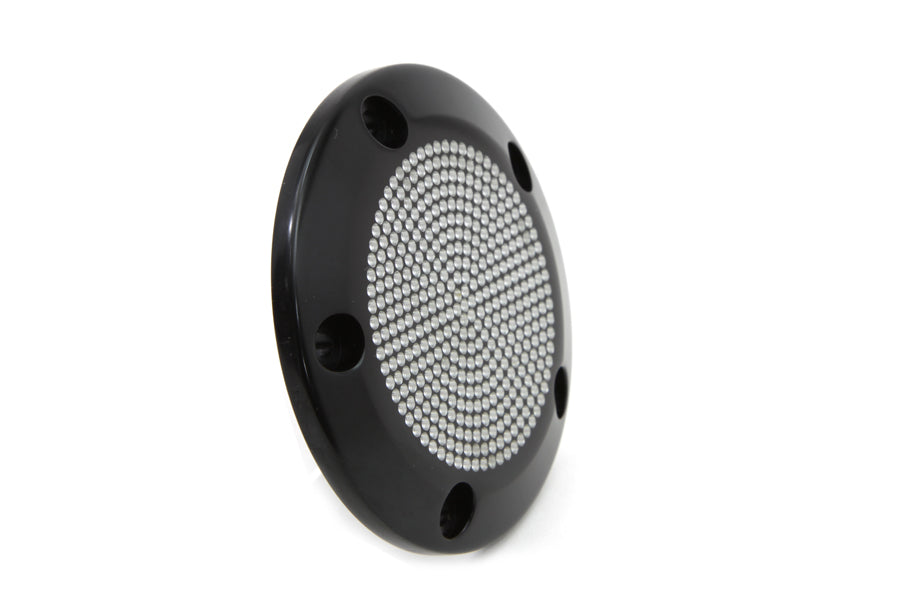V-Twin Black 5-Hole Perforated Ignition System Cover for Harley Davidson FLT