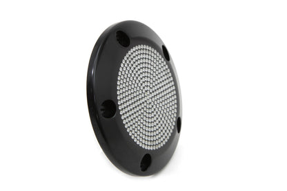 V-Twin Black 5-Hole Perforated Ignition System Cover for Harley Davidson FLT