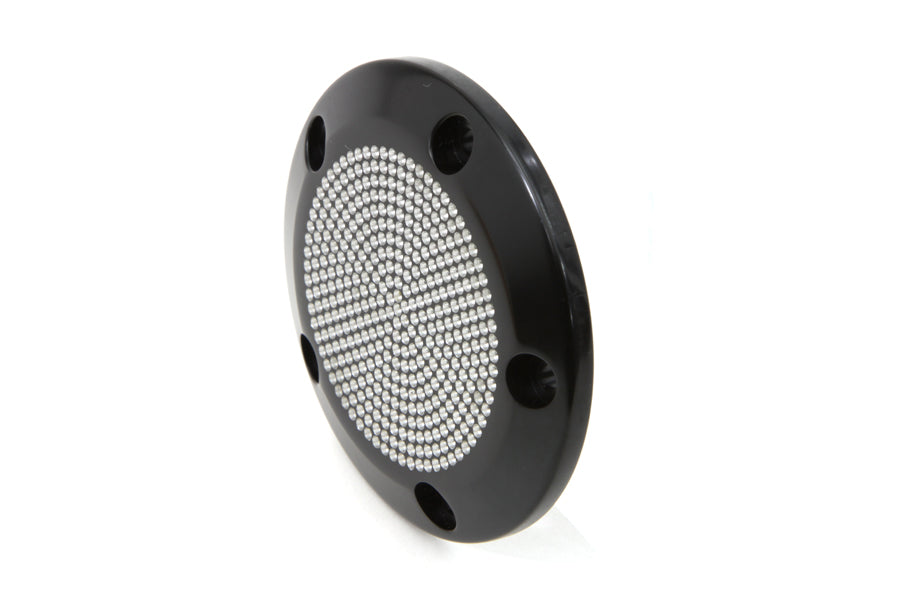 V-Twin Black 5-Hole Perforated Ignition System Cover for Harley Davidson FLT