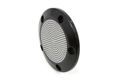 V-Twin Black 5-Hole Perforated Ignition System Cover for Harley Davidson FLT