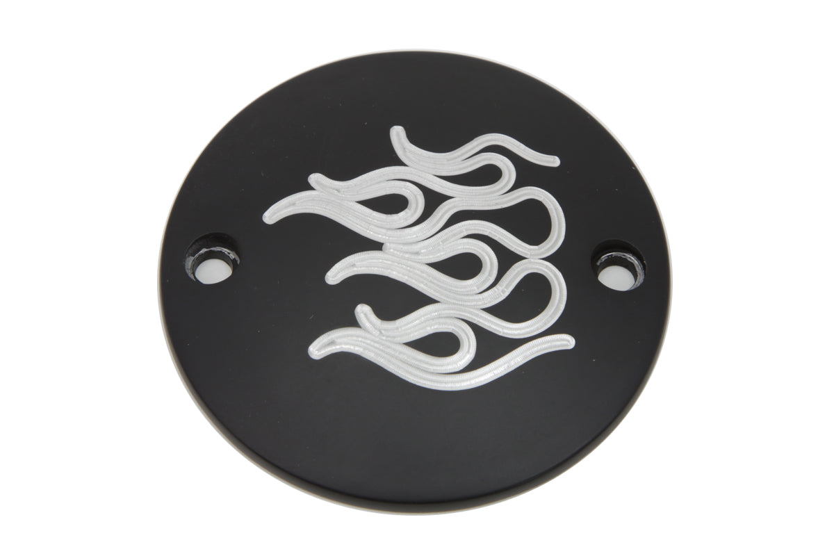 V-Twin Black Flame Ignition System Cover for Harley Davidson FL 1970-1979