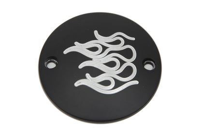 V-Twin Black Flame Ignition System Cover for Harley Davidson FL 1970-1979