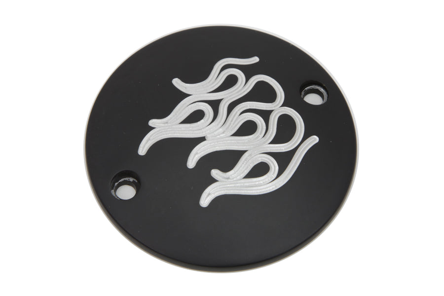 V-Twin Black Flame Ignition System Cover for Harley Davidson FL 1970-1979