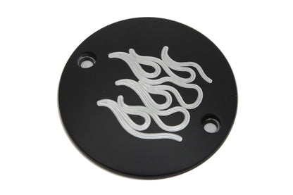 V-Twin Black Flame Ignition System Cover for Harley Davidson FL 1970-1979