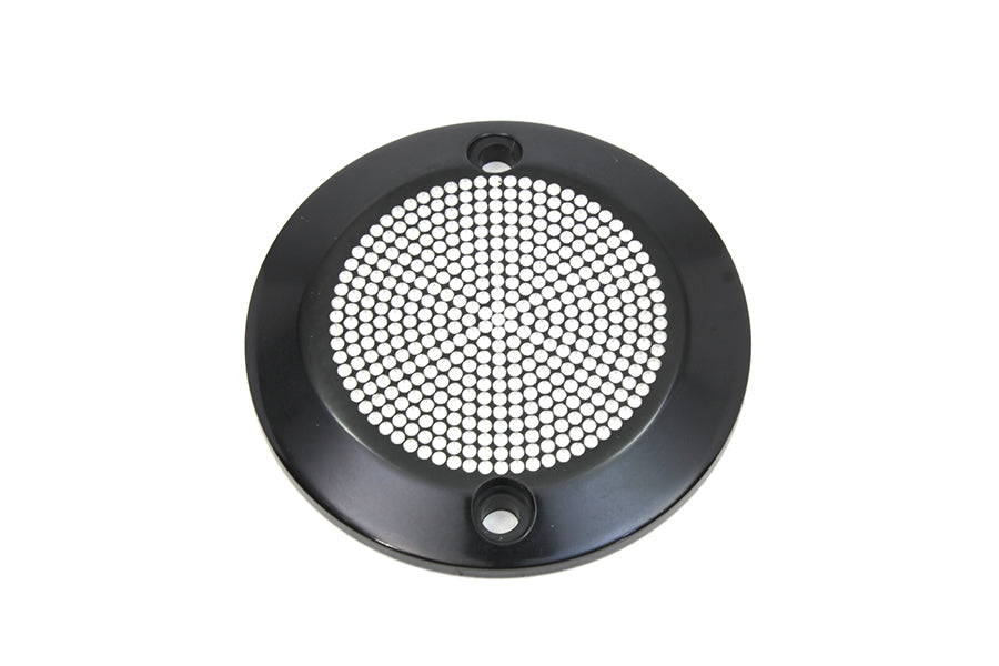 V-Twin Black 2-Hole Perforated Ignition System Cover for Harley Davidson FL Models