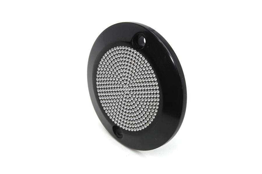 V-Twin Black 2-Hole Perforated Ignition System Cover for Harley Davidson FL Models