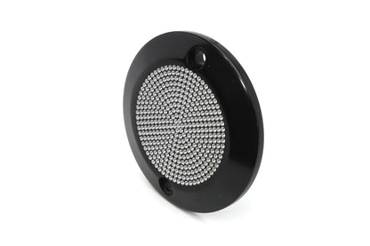 V-Twin Black 2-Hole Perforated Ignition System Cover for Harley Davidson FL Models