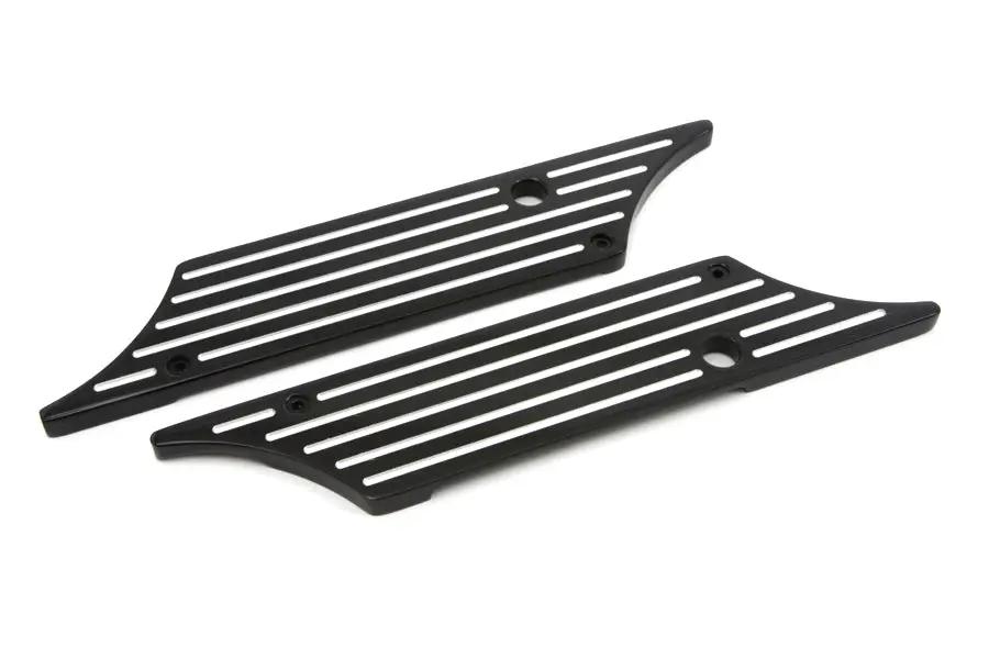 V-Twin Wyatt Gatling Saddlebag Face Plate with Black Finish for Harley Davidson FLT Models by V-Twin