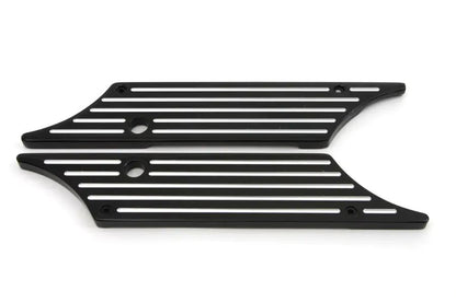 V-Twin Wyatt Gatling Saddlebag Face Plate with Black Finish for Harley Davidson FLT Models by V-Twin