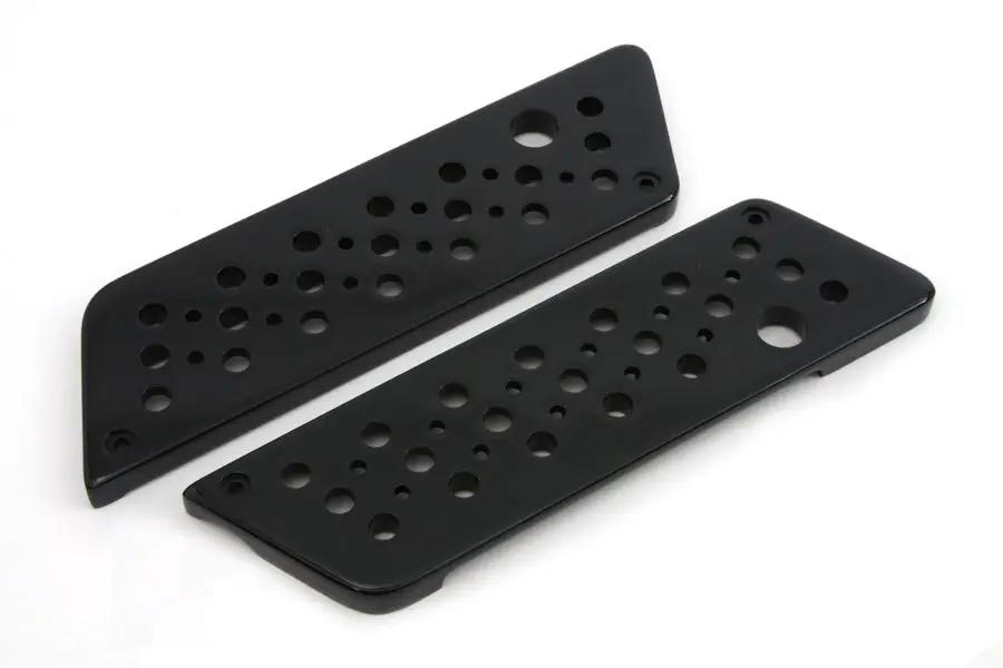 V-Twin Wyatt Gatling Saddlebag Face Plate with Black Finish for Harley Davidson FLT (1993-2002) by V-Twin