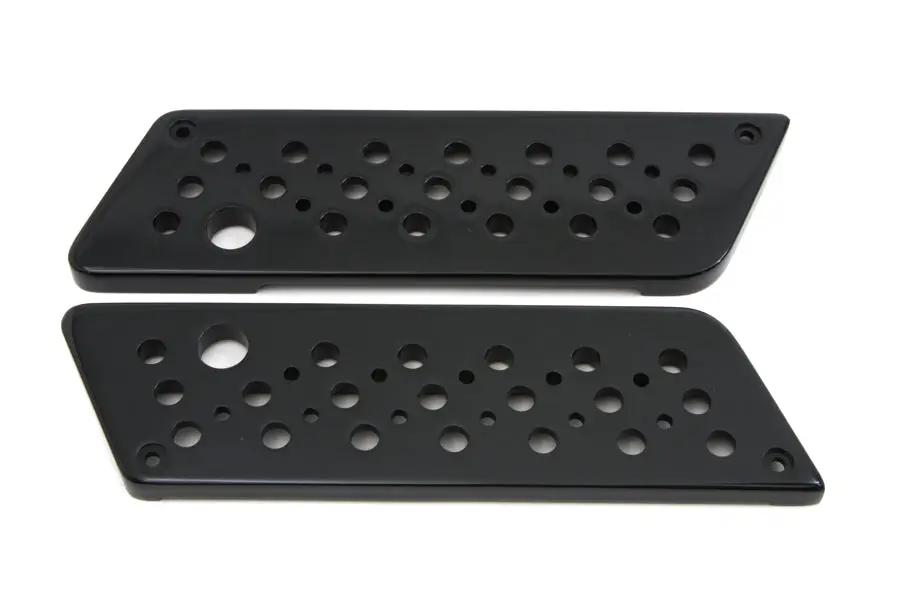 V-Twin Wyatt Gatling Saddlebag Face Plate with Black Finish for Harley Davidson FLT (1993-2002) by V-Twin