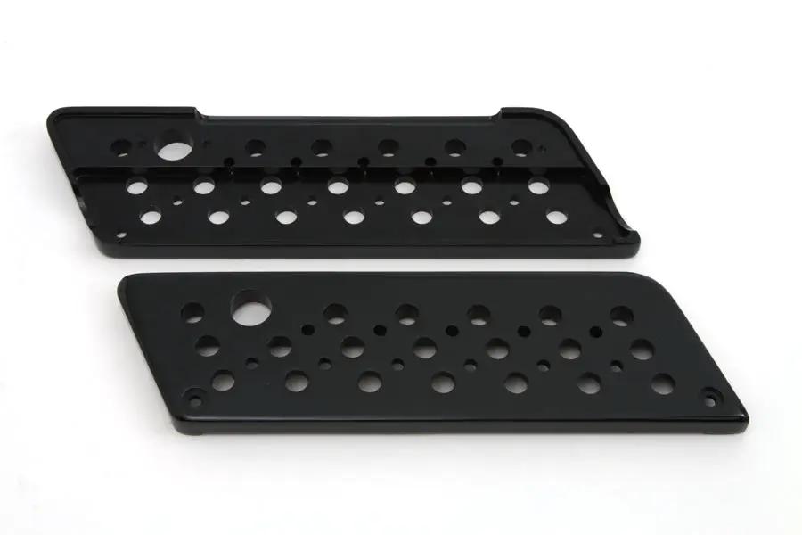 V-Twin Wyatt Gatling Saddlebag Face Plate with Black Finish for Harley Davidson FLT (1993-2002) by V-Twin