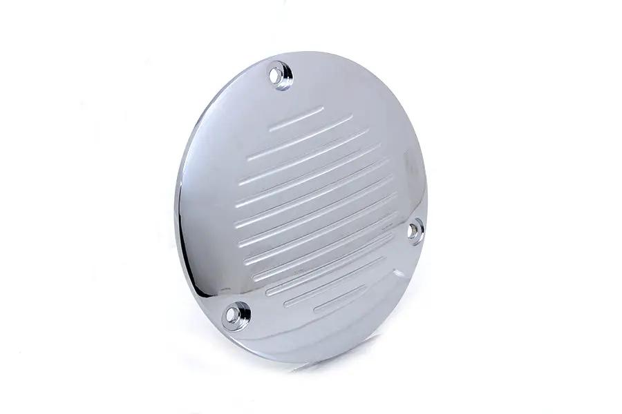 V-Twin Chrome Grooved 3-Hole Derby Cover for Harley Davidson FXD and FLST Models Part #77693 by V-Twin