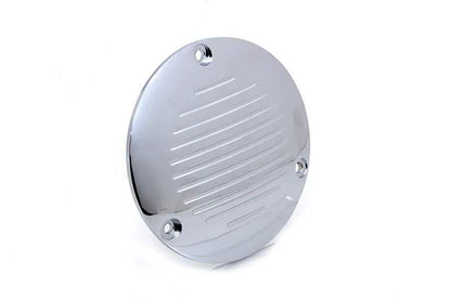 V-Twin Chrome Grooved 3-Hole Derby Cover for Harley Davidson FXD and FLST Models Part #77693 by V-Twin