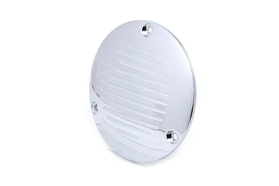 V-Twin Chrome Grooved 3-Hole Derby Cover for Harley Davidson FXD and FLST Models Part #77693 by V-Twin