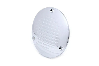 V-Twin Chrome Grooved 3-Hole Derby Cover for Harley Davidson FXD and FLST Models Part #77693 by V-Twin