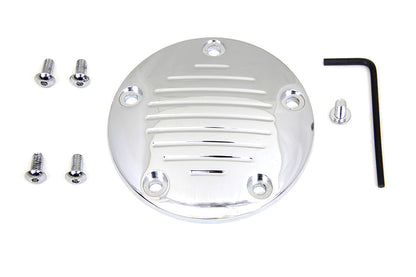 V-Twin Grooved Ignition System Cover 5-Hole Chrome for Harley Davidson FXST