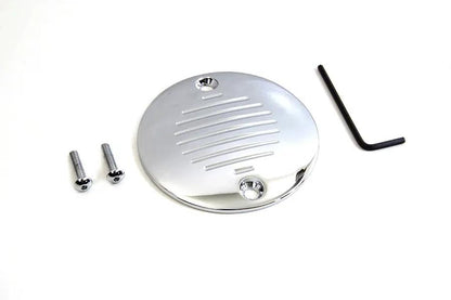V-Twin Grooved Ignition System Cover 2-Hole Chrome for Harley Davidson XL 1970-1979 by V-Twin