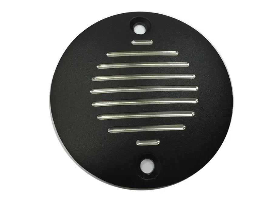 V-Twin Grooved Ignition System Cover 2-Hole Black for Harley Davidson XL (1970-1979) by V-Twin