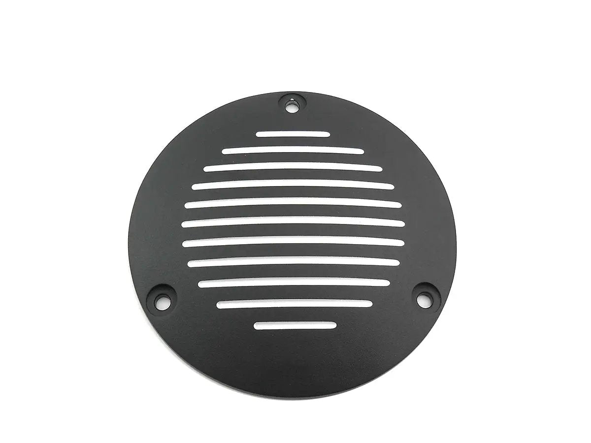 V-Twin Black Grooved 3-Hole Derby Cover for Harley Davidson FL (1970-1979) by V-Twin
