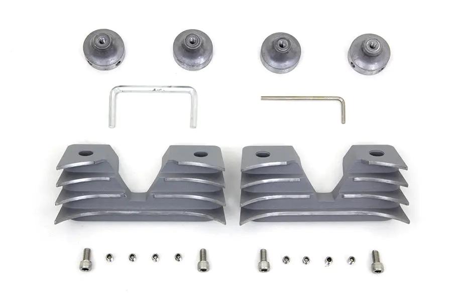 V-Twin Head Bolt and Spark Plug Cover Kit for Harley Davidson XL – Silver Finish by V-Twin