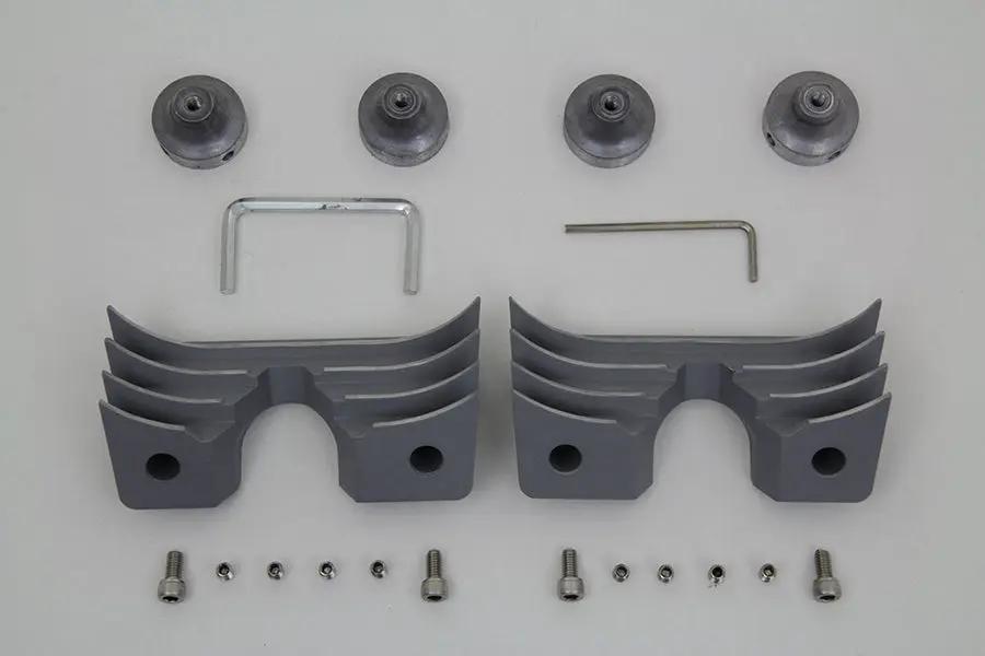 V-Twin Head Bolt and Spark Plug Cover Kit for Harley Davidson XL – Silver Finish by V-Twin