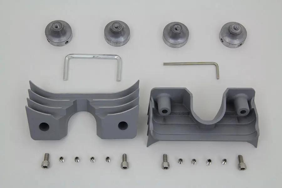 V-Twin Head Bolt and Spark Plug Cover Kit for Harley Davidson XL – Silver Finish by V-Twin