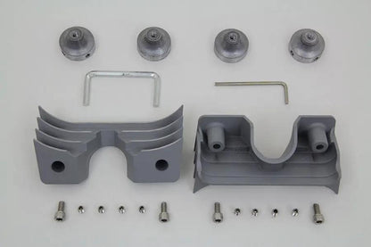V-Twin Head Bolt and Spark Plug Cover Kit for Harley Davidson XL – Silver Finish by V-Twin
