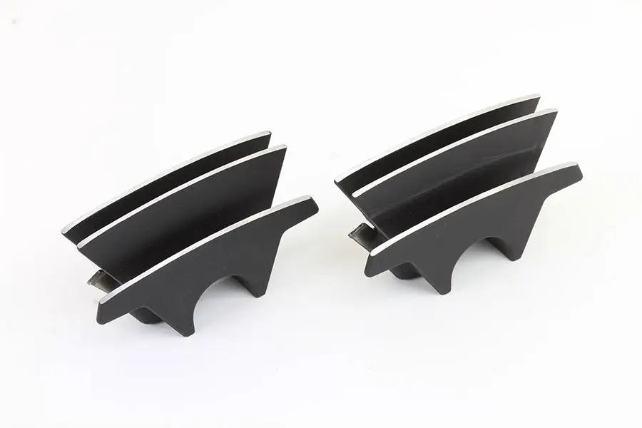 V-Twin M8 Finned Spark Plug Cover Set in Black for Harley Davidson FLT Models by V-Twin