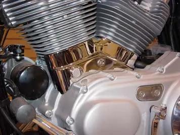 V-Twin Chrome Left Side Cylinder Base Cover for Harley Davidson XL (Part #105054) by V-Twin