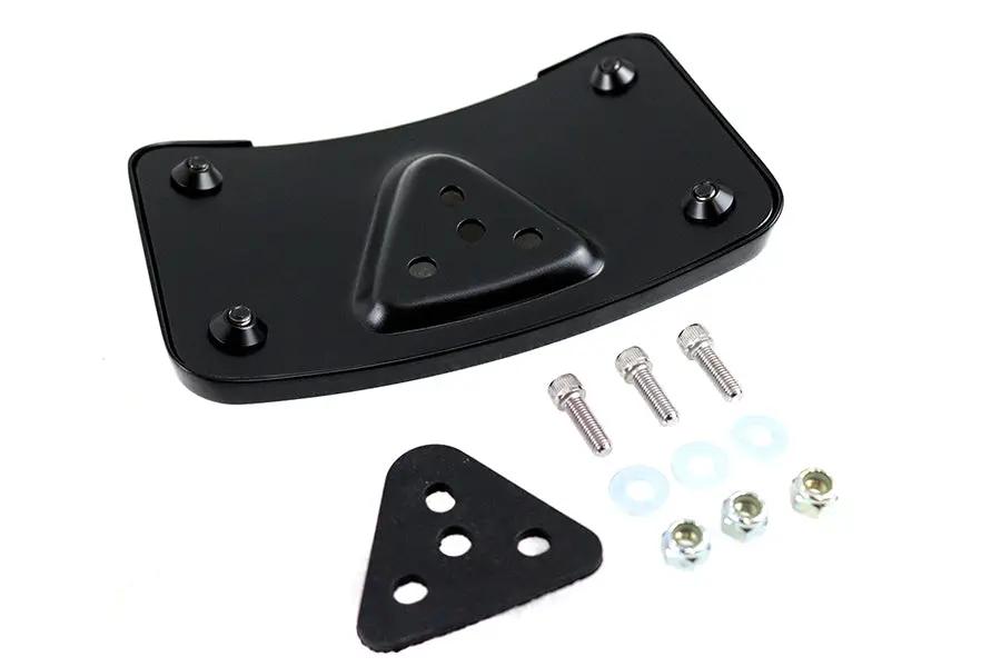 V-Twin 76596B Black Curved Laydown Style License Plate Bracket for Harley FX Models by V-Twin