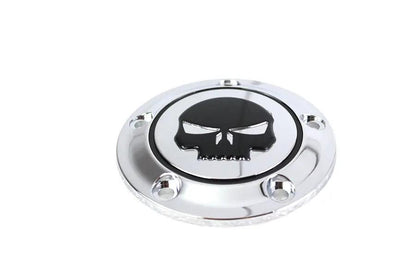 V-Twin Skull Ignition System Cover 5-Hole Chrome for Harley Davidson FXST by V-Twin