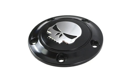 V-Twin Skull Ignition System Cover 5-Hole Black for Harley Davidson FLST by V-Twin