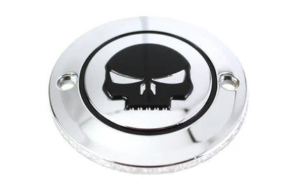 V-Twin Skull Ignition System Cover 2-Hole Chrome for Harley Davidson FXST by V-Twin