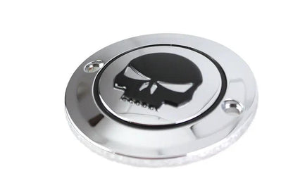 V-Twin Skull Ignition System Cover 2-Hole Chrome for Harley Davidson FXST by V-Twin