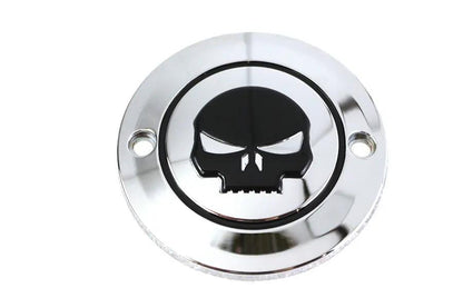 V-Twin Skull Ignition System Cover 2-Hole Chrome for Harley Davidson FXST by V-Twin