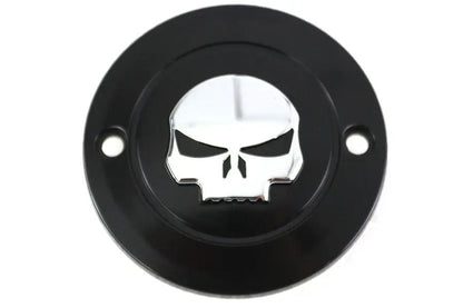 V-Twin Skull Ignition System Cover 2-Hole Black for Harley Davidson FXST by V-Twin