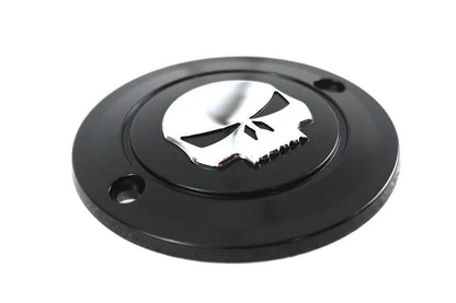V-Twin Skull Ignition System Cover 2-Hole Black for Harley Davidson FXST by V-Twin