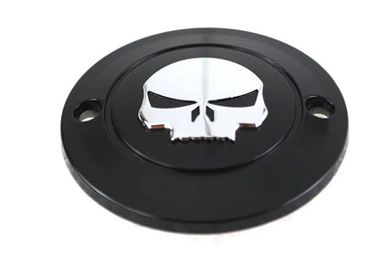 V-Twin Skull Ignition System Cover 2-Hole Black for Harley Davidson FXST by V-Twin
