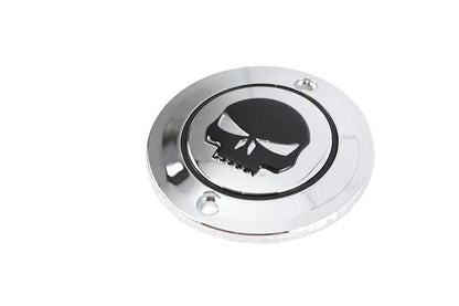 V-Twin Skull Ignition System Cover 2-Hole Chrome for Harley Davidson XL Models by V-Twin