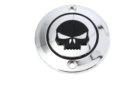 V-Twin Skull Ignition System Cover 2-Hole Chrome for Harley Davidson XL Models by V-Twin