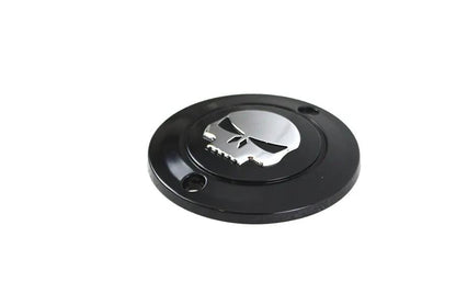 V-Twin Skull Ignition System Cover 2-Hole Black for Harley Davidson XL Models by V-Twin
