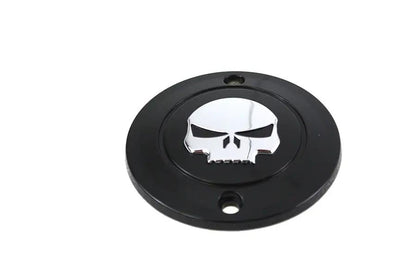 V-Twin Skull Ignition System Cover 2-Hole Black for Harley Davidson XL Models by V-Twin