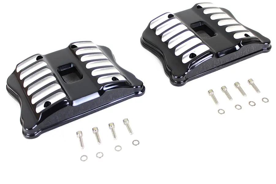 V-Twin Black Accent XL Rocker Box Cover Set for Harley Davidson XL (2004-2013) by V-Twin