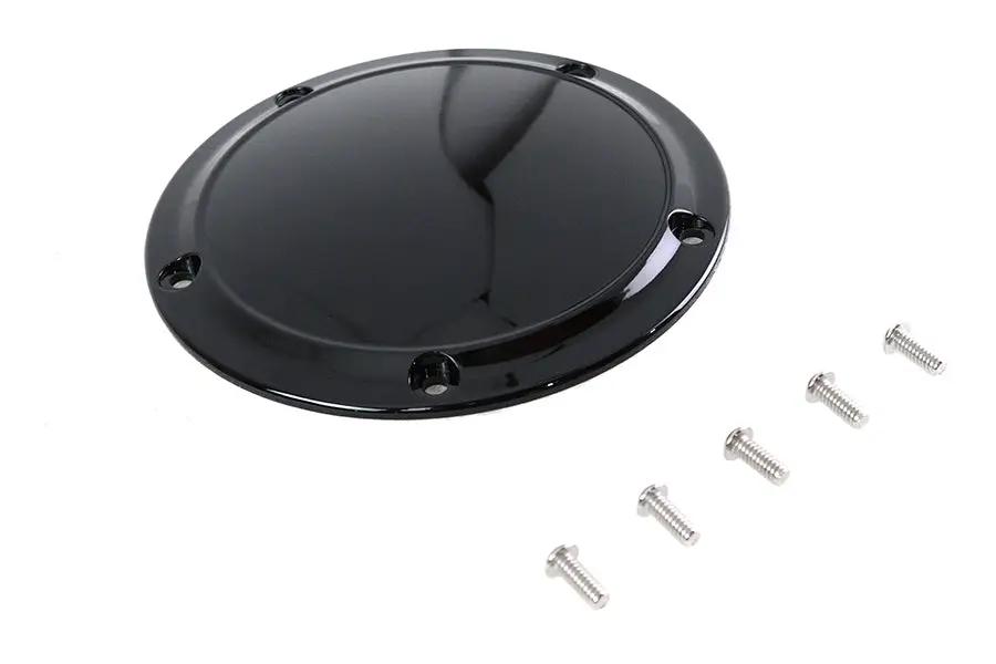V-Twin Gloss Black 5-Hole Smooth Derby Cover for Harley Davidson FXST by V-Twin