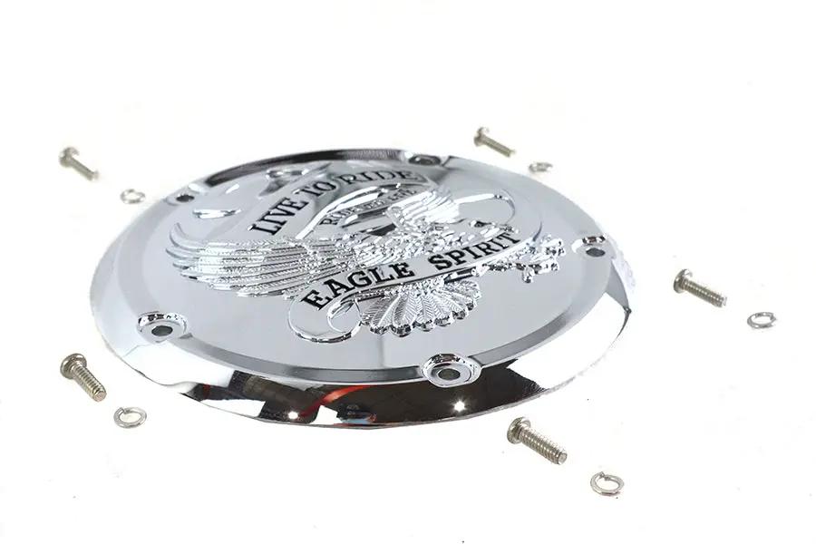 V-Twin Eagle Spirit Derby Cover Chrome for Harley Davidson FXST and FLST Models by V-Twin