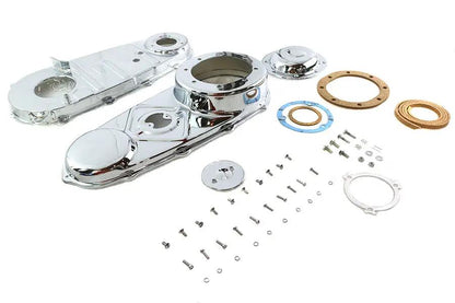 V-Twin Chrome Primary Cover Kit for Harley Davidson FL Models by V-Twin