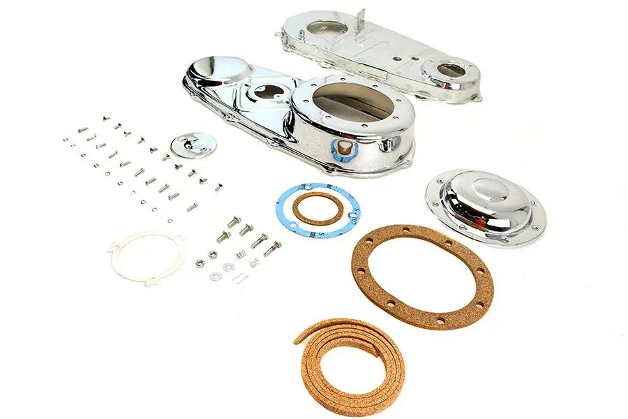V-Twin Chrome Primary Cover Kit for Harley Davidson FL Models by V-Twin