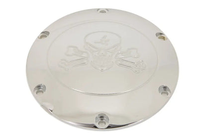V-Twin Chrome Skull with Cross Bones Derby Cover for Harley Davidson XL (2004-2013) by V-Twin